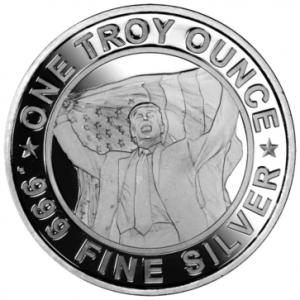 1 oz Silver Donald Trump Round 2024
