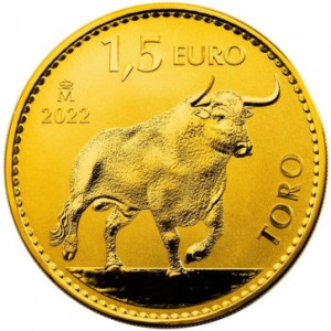 1 oz Gold El Toro: Spanish Bull Coin 2022 | Spanish Mint Reverse Proof