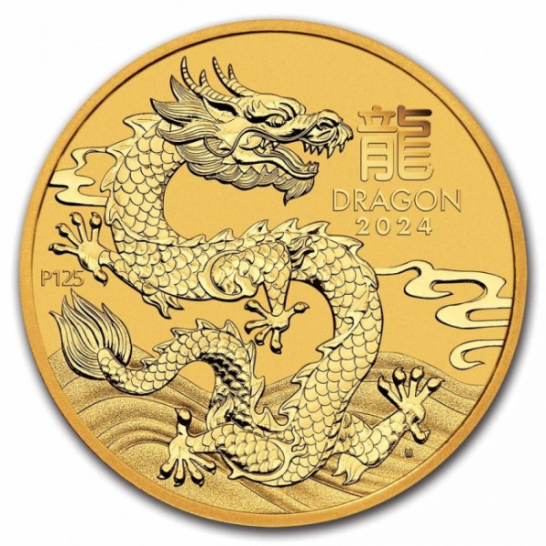 1/20 oz Gold Perth Mint Year of the Dragon Coin 2024