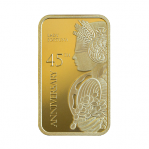 1 oz Gold Pamp Suisse Fortuna 45th Anniversary Bar