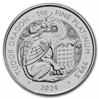 1 oz Platinum Tudor Beast Dragon Coin 2024
