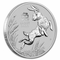 1 oz Platinum Year of the Rabbit Coin 2023