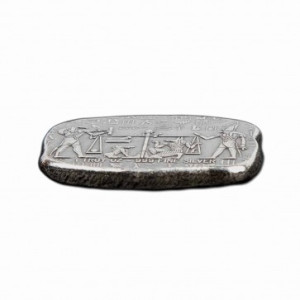 1 oz Silver Old World Egyptian God Anubis Jackal Relic Bar