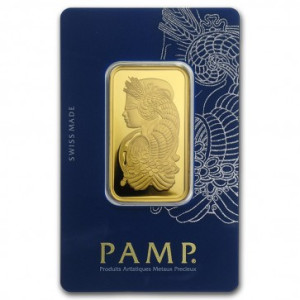 1 oz Gold PAMP Suisse Fortuna Veriscan Bar